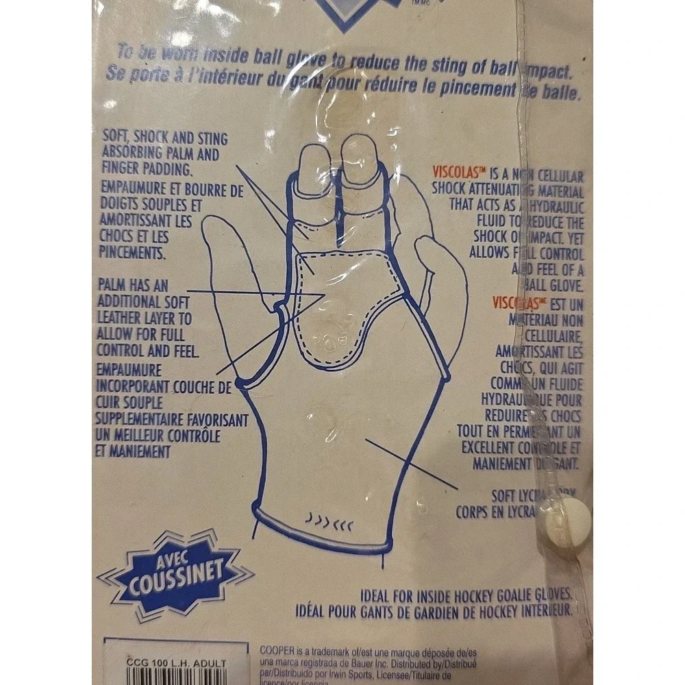 Vintage Cooper Viscolas Power Palm‎ Glove Adult Left Black New